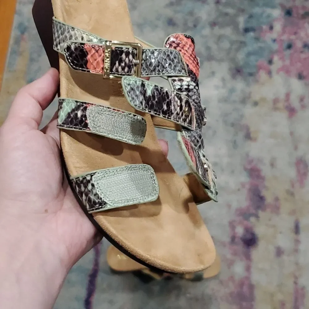 Vionic Colorful Snake Pattern Wedges - Picture 10 of 15
